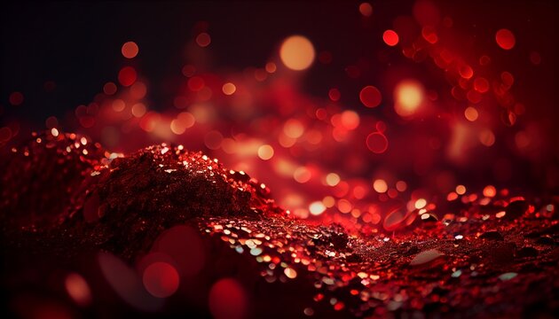 red glitter background. red abstract bokeh background. Photo in high quality
