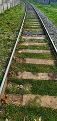 railway in the countryside train rail look landcape 