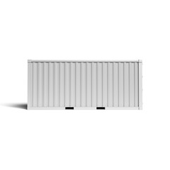 Metal Storage Container - 20 ft - Grey - 3D Rendering