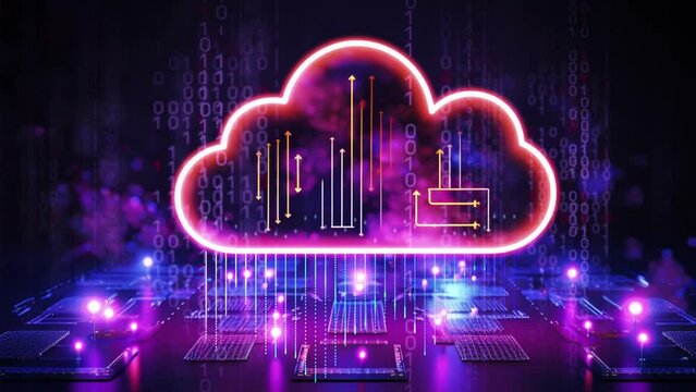 Cloud digital technology. Data business internet background. 