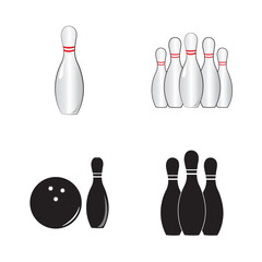 bowling icon logo vector design template