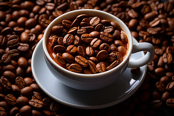 International coffee day. 1 October. is an occasion that is used to promote and celebrate coffee as a beverage, with events now occurring in places around the world. cup of coffee, energy, arabica.
