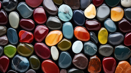 Seamless Colorful Wet Stones Texture