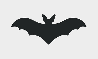 Vector bat silhouette. Bat silhouette icon isolated on white background.