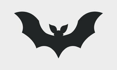 Vector bat silhouette. Bat silhouette icon isolated on white background.