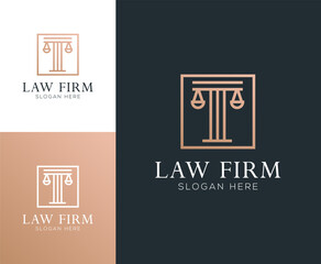 Initial letter T Pillar Column law firm logo design