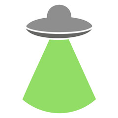 Alien Spaceship Isolated On White