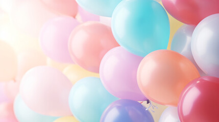 Colorful balloons background. Happy Birthday Background. Colorful balloons background.