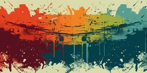Grunge texture background. Hand drawn colorful background