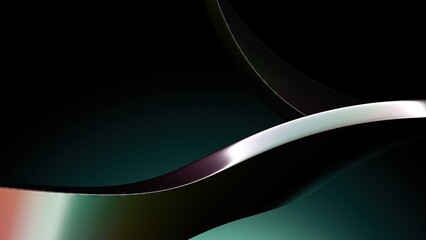 A background of an Elegant and Modern 3D Rendering image of a thin curved purple metal plate