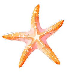 starfish, watercolor ocean theme, generative ai