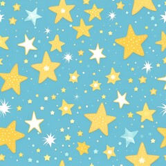 Twinkle Stars in the Blue Sky Image Wallpaper