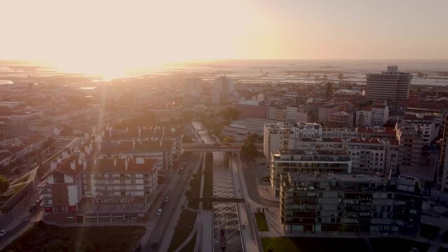 Aerial view of Aveiro city - Portugal 2023