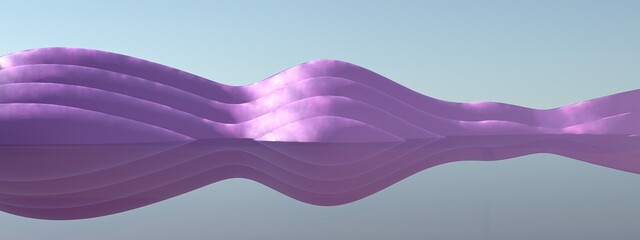 A refreshing and clear Bezier curve with a purple Elegant and Modern 3D Rendering image background