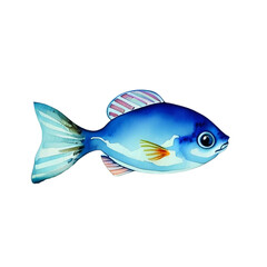 fish, watercolor ocean theme, generative ai