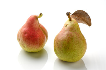 fresh pears on white background, studio shot 12