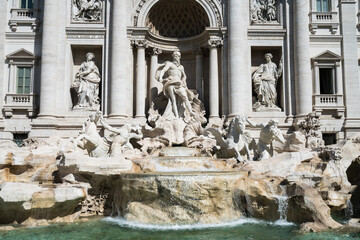 Trevi fountain (Fontana di Trevi), Rome, Italy.