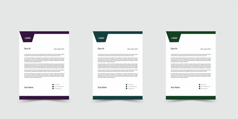 Obraz premium Professional and Clean corporate business letterhead template design.