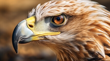 Obraz premium Eastern Imperial Eagle Aquila Heliaca Head Close Up