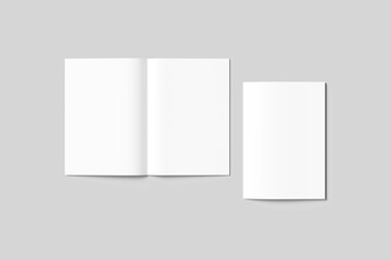 A4 Magazine Brochure Blank Mockup