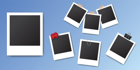 instant photo template, retro style photos for souvenir, vintage templates, photo day