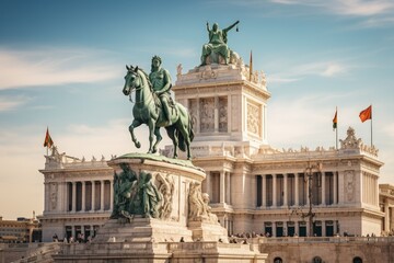 Naklejka premium Vittorio Emanuele II Monument in Rome Italy travel destination picture