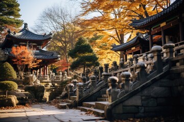 Obraz premium Bongeunsa Temple in Seoul travel destination picture
