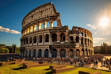 Fototapeta na wymiar Colosseum in Rome Italy travel destination picture