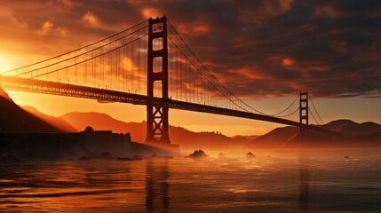 Fototapeta na wymiar Golden Gate Bridge travel destination picture