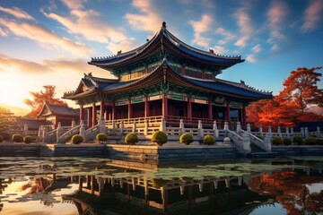 Fototapeta premium Gyeongbokgung Palace in Seoul travel destination picture