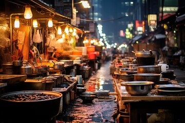 Naklejka na ściany i meble Namdaemun Market in Seoul South Korea picture