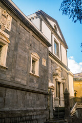 The Fa ade of the church of Santa Maria la Nova, now a museum, in Naples, Italy