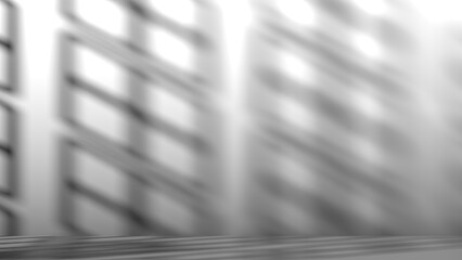 Light and shadow coming into the room, only the shadow of the window frame, GOBO light, gray and black Elegant and Modern 3D Rendering image background