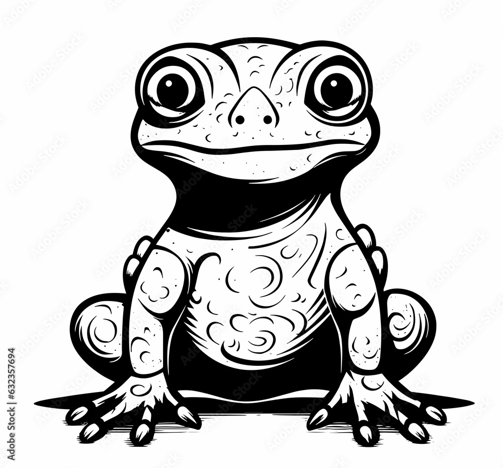 Wall mural Toad frog amphibian frog rapuha swamp river village Forest - Wall murals