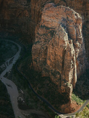 Touch stone wall, the view from angeles landing trail Zion National Park