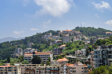 lebanon Jounieh Beirut cityscape coast landscape high up sky clouds mounatins mediterranean sea