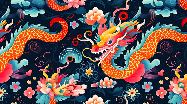 Cool  Colorful Chinese Dragon Image
