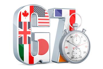 G7 with stopwatch, 3D rendering