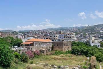 Phoenician ruins byblos lebanon old castle coast meditteranean 