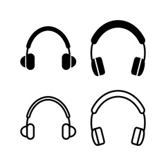 Headphone icon vector. headphones earphones icon. headset