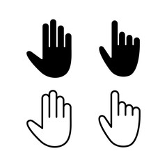 Hand icon vector. hand symbols. palm