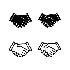 Hand shake icon vector. business handshake. contract agreement. partnership