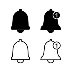 Bell Icon vector in trendy flat style isolated. Notification symbol web site design