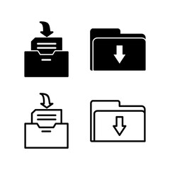 Archive icon vector. archive storage icon vector. folders icon.