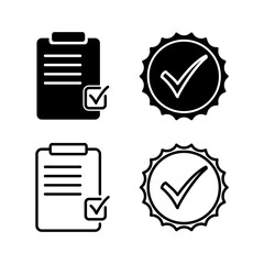 Approved icon vector. Approved or Certified Medal Icon