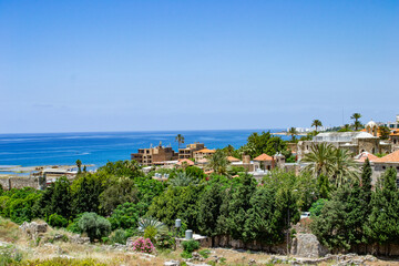 Phoenician ruins byblos lebanon old castle coast meditteranean 