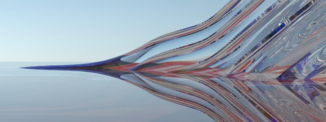 A fantastic and clear atmosphere of glass with an Elegant and Modern 3D Rendering image background