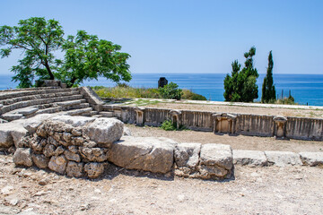 Phoenician ruins byblos lebanon old castle coast Mediterranean 