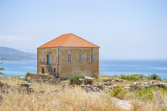 Phoenician ruins byblos lebanon old castle coast Mediterranean 