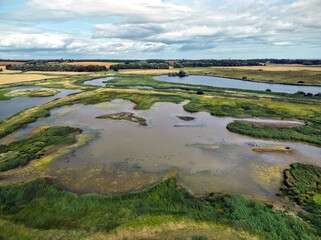 Trimley Marshes Aerial view